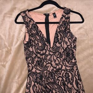 Windsor black lace high low gown / formal dress